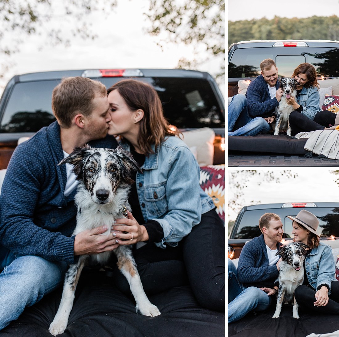 engagement session with dog