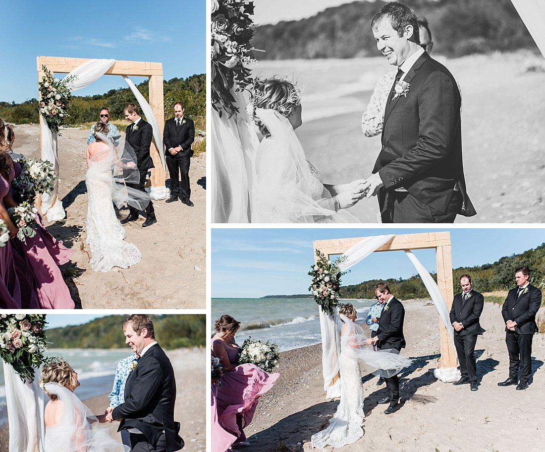 Goderich Marina Beach Wedding