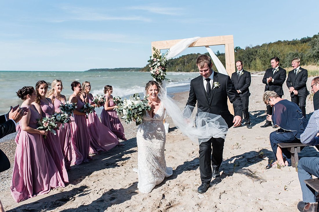 Goderich Marina Beach Wedding